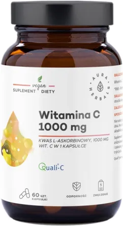 Витамин С Aura Herbals Witamina C 1000 мг 60 капсул (5902479613871)