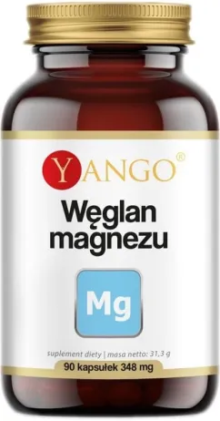 Харчова добавка Yango Карбонат магнію 90 капсул (5904194061258)