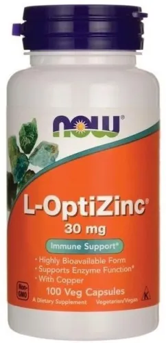 Добавка пищевая Now Foods L-Optizinc 30 мг 100 капсул (733739015105)