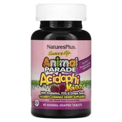 Комплекс Natures Plus Animal Parade Acidophi Kidz пробиотический для улучшения пищеварения Ягоды 90 жевательных таблеток (97467299696)