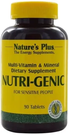 Мультивитамины для поддержки энергии, Nutri-Genic, Natures Plus, 90 таблеток (097467030459)