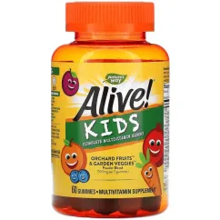 Дитячі мультивітаміни nature's Way, Alive! "Kids Complete Multivitamin Gummy" і мінерали для дітей зі смаком вишня, апельсин і виноград (60 жувальних цукерок...