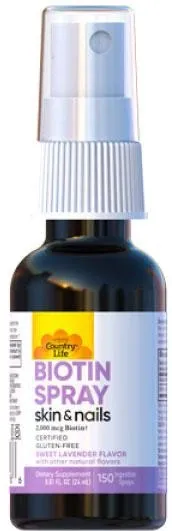 Вітаміни Country Life Biotin Spray 2000 mcg 24 мл Sweet lavander (015794065166)