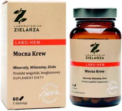 Вітамінний комплекс Laboratorium Zielarza Labo-Hem Mocna Krew мінерали, вітаміни, трави 60 капсул (LZ041)