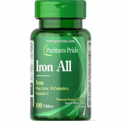 Витамины Puritan's Pride All Iron 100 таблеток (074312119118)
