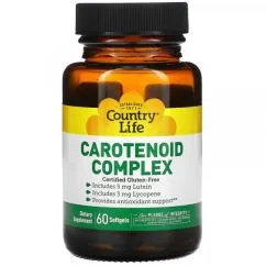 Витамины Country Life CAROTENOID COMPLEX (каротиноидный комплекс) 60 капсул (015794056010)