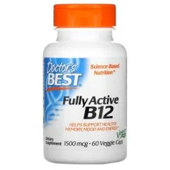 Вітамін B12 Fully Active B12 Doctor's Best 1500 мкг 60 капсул (1288890477)