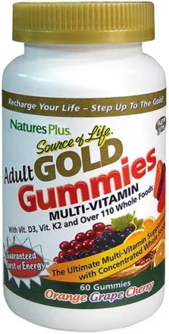 Мультивитамины Nature's Plus Source of Life Adult Gold 60 жевательных таблеток (97467307223)