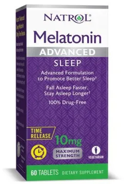 Витамины Natrol Melatonin Advanced Sleep 10 мг 60 таблеток (047469059644)