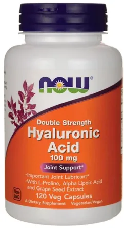 Вітаміни Now Foods Hyaluronic ACI вітамін D 100 мг 120 веган-капсул (733739031518)