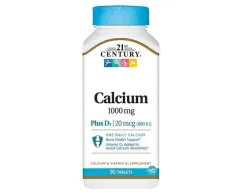 Вітаміни 21st Century Кальцій + D3 1000 мг 90 таблеток (740985270707)