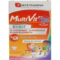 Мультивит для детей Forte Pharma Laboratoires 30 жевательных таблеток в ПЭТ банке, упакованной в картонную коробку (816117)