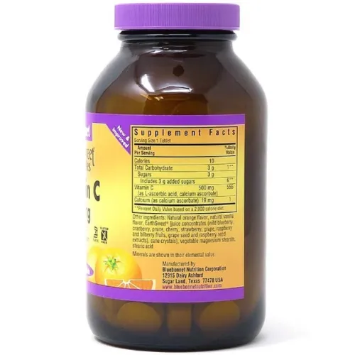 Витамины Bluebonnet Nutrition Earth Sweet Chewable C 500 мг апельсин 90 жевательных таблеток (743715005051) - фото №2