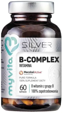 Харчова добавка Myvita Silver Вітамін B-комплекс 100% 60 капсул (5903021590435)