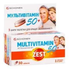 Мультивітамін Zest 50+ таблетки №30 (7640158264577)