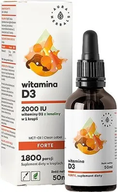Витамин D3 Aura Herbals 2000 FORTE 50 мл (AH914)