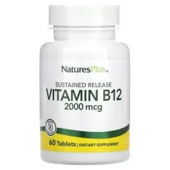 Витамин B-12 (Метилкобаламин), Nature's Plus, 2000. мкг, 60 Таблеток (097467017306)