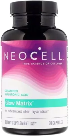 Вітамінний комплекс для зволоження шкіри NeoCell з Гіалуроновою кислотою та Керамідами, Neocell, Glow Matrix, 90 капсул (16185129559)