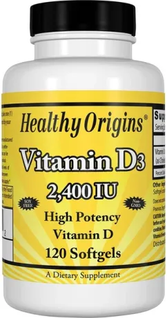 Вітаміни Healthy Origins D3 2400IU 120 желатинових капсул (603573153052)