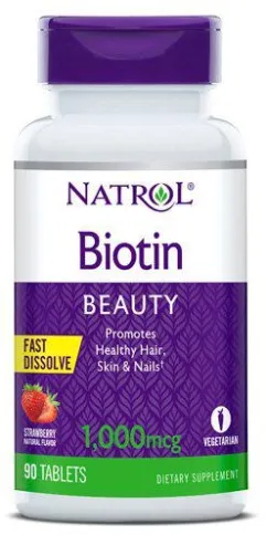 Вітаміни Natrol Biotin 1000 мкг Straw 90 таблеток (047469060770)