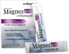 Пищевая добавка Vitadiet Магний 400 с витамином B6 14 пакетиков (5900425005831)
