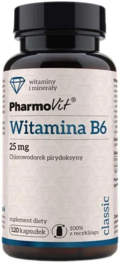 Пищевая добавка Pharmovit Витамин В6 120 капсул Классический (5902811232807)