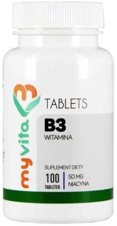 Добавка пищевая Myvita Витамин B3 50 мг 100 таблеток (5903021590077)