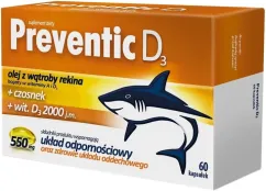 Вітамін D3 Aflofarm Preventic D3 60 капсул (5902802700315)