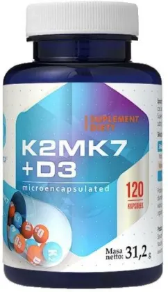 Пищевая добавка Hepatica K2MK7+D3 120 капсул для иммунитета (5905279653719)