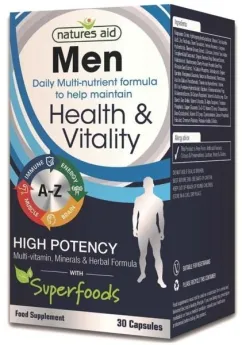 Пищевая добавка Natures Aid Мультивитамины и минералы для мужчин 30 капсул (5023652373037)