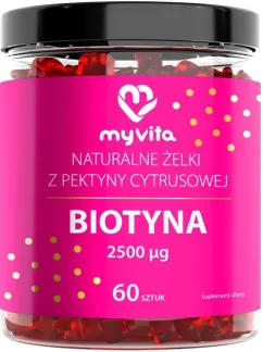 Натуральные биотиновые жевательные Конфеты Myvita 2500 мкг 60 шт. (5903021593054)