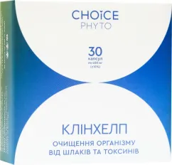 Натуральная примесь Choice Клинхелп для очищения организма от ядов, шлаков и токсинов 400 мг 30 капсул (99100011101)