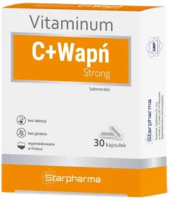 Пищевая добавка Starpharma Витамин С+ Кальций Сильный 30 капсул (5906874986943)