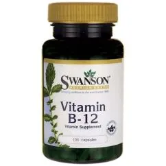 Харчова добавка Swanson Вітамін B 12500 мкг 100 капсул (87614010304)