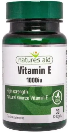 Натуральный витамин Е 1000 МЕ 30 капсул (5023652520301)