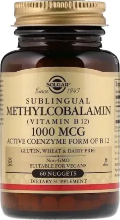 Вітаміни Solgar Methylcobalamin B12 1000 MCG 60 T (033984019515)
