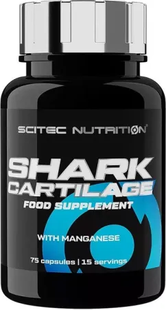 Натуральна добавка для суглобів та зв'язок Scitec Nutrition Shark Cartilage 75 капсул (728633101139)