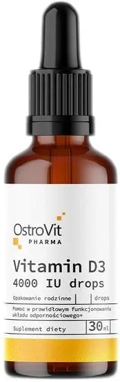 Пищевая добавка Ostrovit Витамин D3 4000 капель 30 мл (5903933902401)