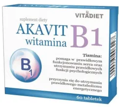 Пищевая добавка Vitadiet Akavit Витамин B1 60 таблеток Нервная система (5900425006227)