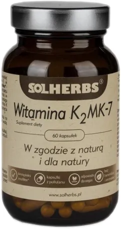 Харчова добавка Solherbs Вітамін K2MK-7 60 капсул (5908224731128)