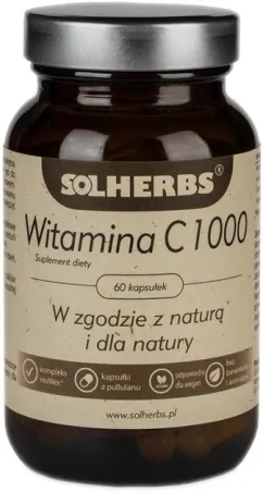 Пищевая добавка Solherbs Витамин С 1000 60 капсул (5908224731074)