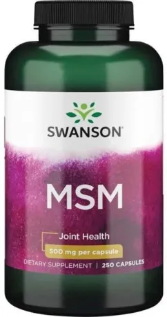 Харчова добавка Swanson MSM  метилсульфонілметан 500 мг 250 капсул (87614016535)