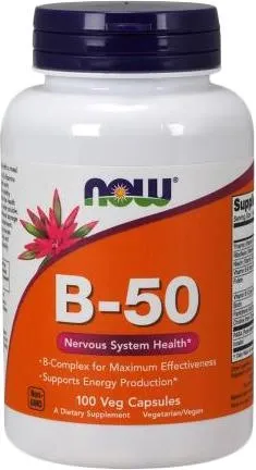 Пищевая добавка Now Foods B-50 Комплекс витаминов группы В 100 таблеток (733739004260)