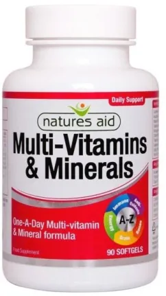Пищевая добавка Natures Aid Multivitamin + Min с железом AZ 90 капсул (5023652060906)