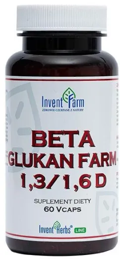 Харчова добавка Invent Farm Beta Glucan Farm 1, 3/1, 6 D 60 капсул (5907751403577)