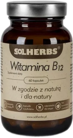Пищевая добавка Solherbs Витамин B12 60 капсул (5908224731029)