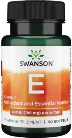 Пищевая добавка Swanson Витамин Е 400 МЕ 60 капсул (87614114385)