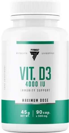 Витамин D3 Trec Nutrition Vit. D3 4000 IU 90 капсул (5902114019174)
