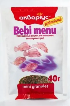 Корм для риб Акваріус Бебі-меню міні гранули 10 г (4820079310604)
