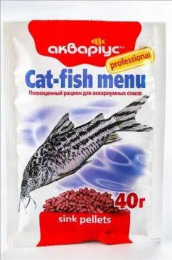 Корм для риб Акваріус Меню для сомів 40 г (4820079310062)